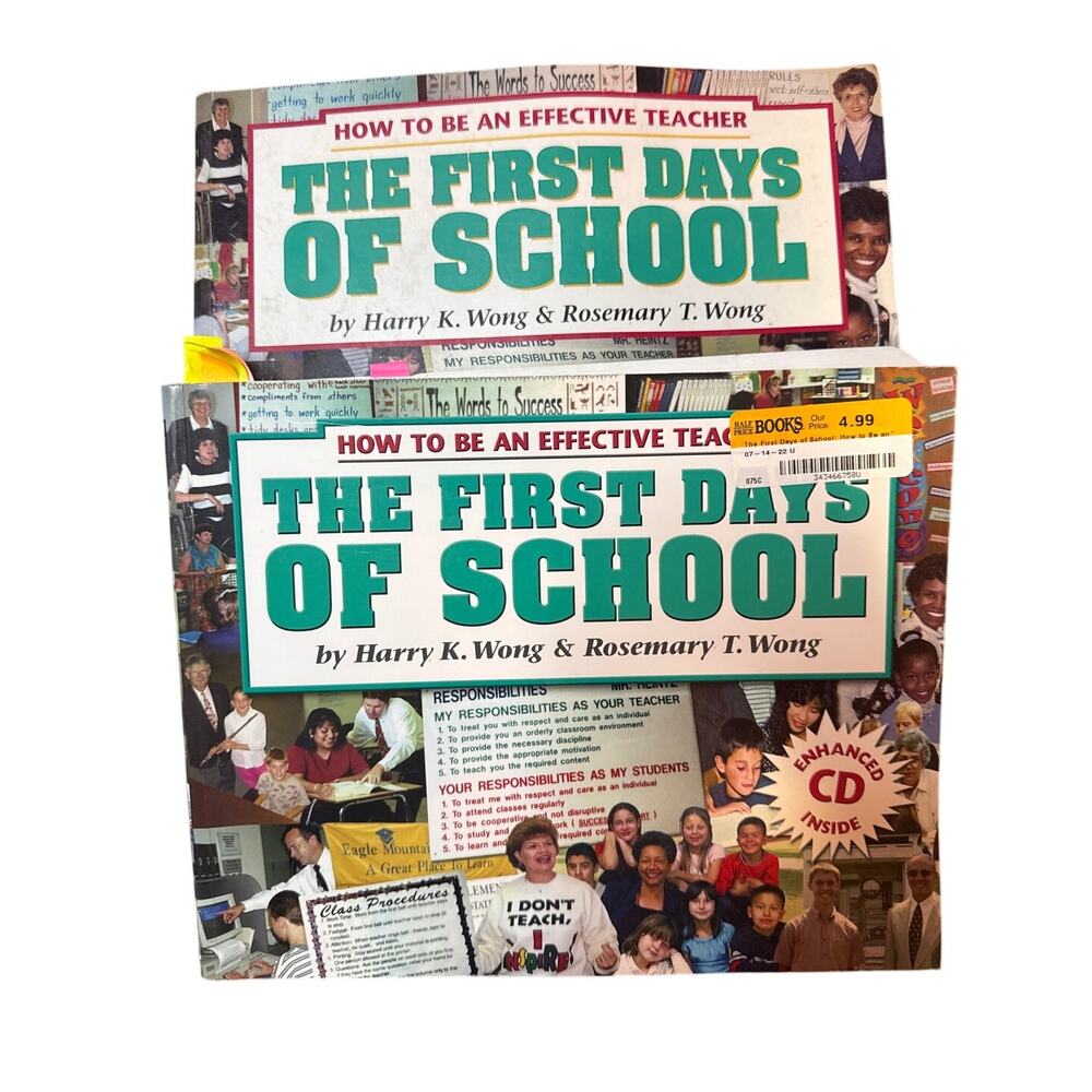 The First Days of School by Harry K. Wong – Lot of 2 Teaching Books